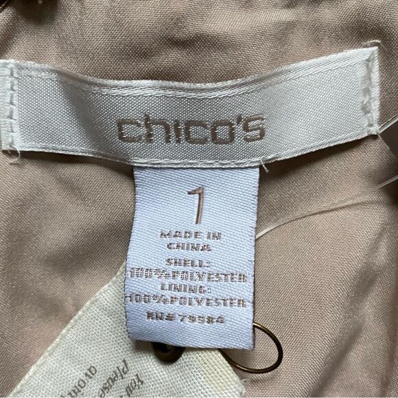 CHICO’S gold sequin pencil skirt NWT shimmer party holiday sz 1 Medium - Picture 10 of 16